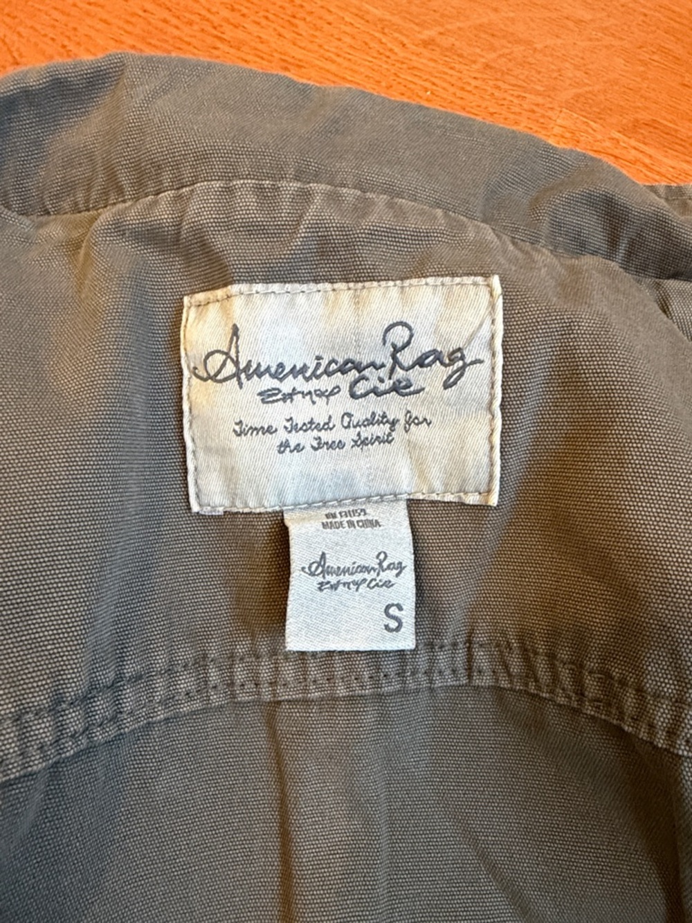 American Rag Small Olive-Grey Utility Shirt Jacket - Picture 5 of 11